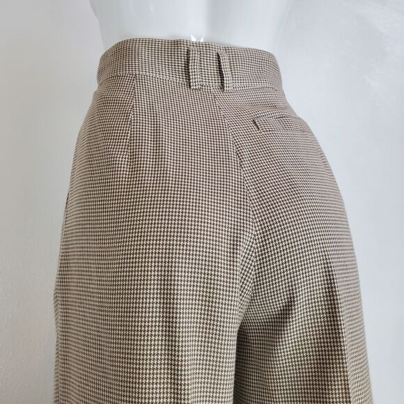Vintage 90's Esprit Tan Houndstooth Trousers - Picture 5 of 8